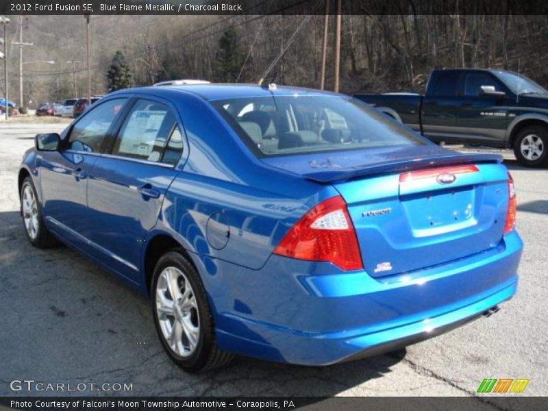 Blue Flame Metallic / Charcoal Black 2012 Ford Fusion SE