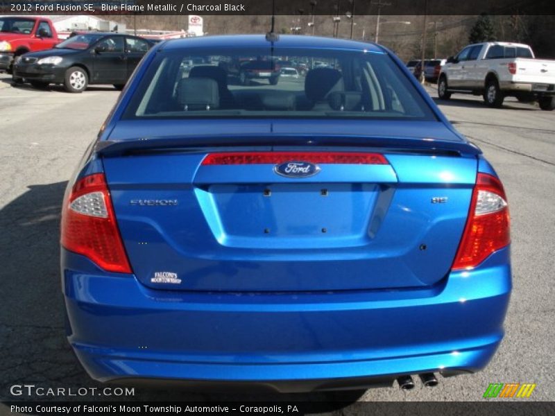 Blue Flame Metallic / Charcoal Black 2012 Ford Fusion SE