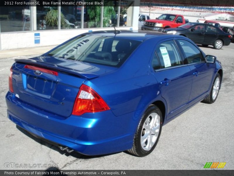 Blue Flame Metallic / Charcoal Black 2012 Ford Fusion SE