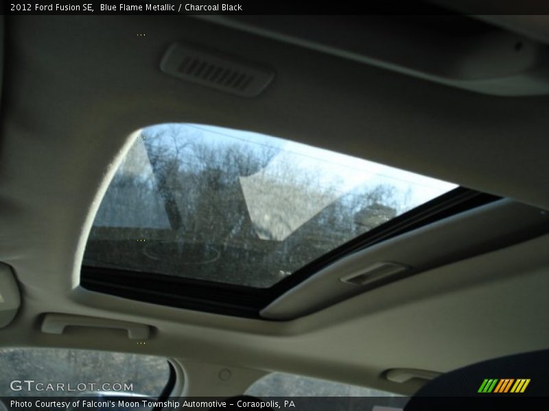Blue Flame Metallic / Charcoal Black 2012 Ford Fusion SE