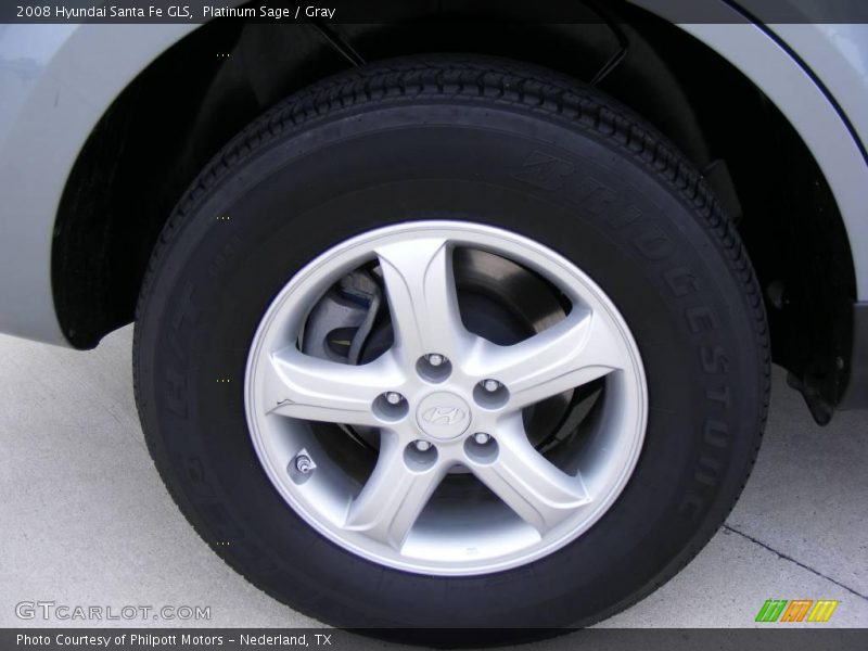 Platinum Sage / Gray 2008 Hyundai Santa Fe GLS