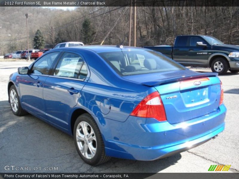 Blue Flame Metallic / Charcoal Black 2012 Ford Fusion SE