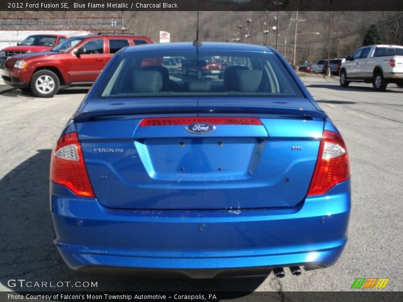 Blue Flame Metallic / Charcoal Black 2012 Ford Fusion SE