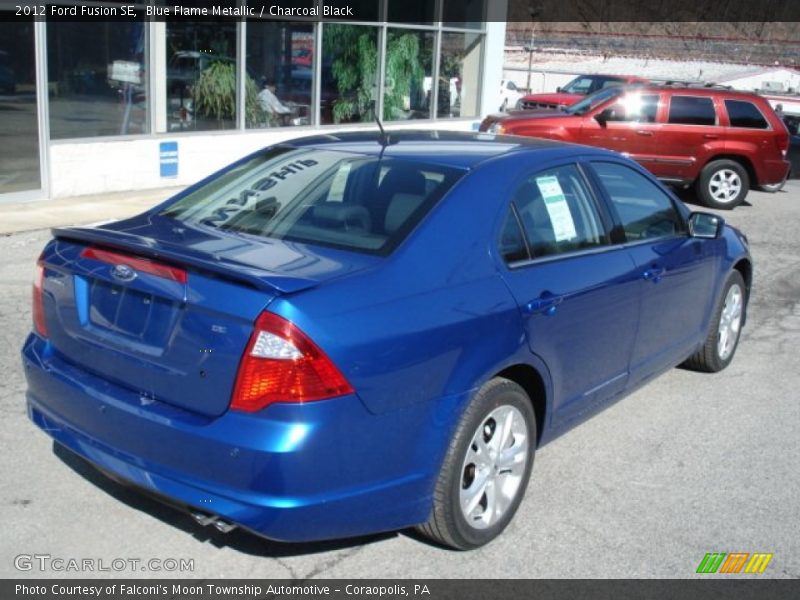 Blue Flame Metallic / Charcoal Black 2012 Ford Fusion SE