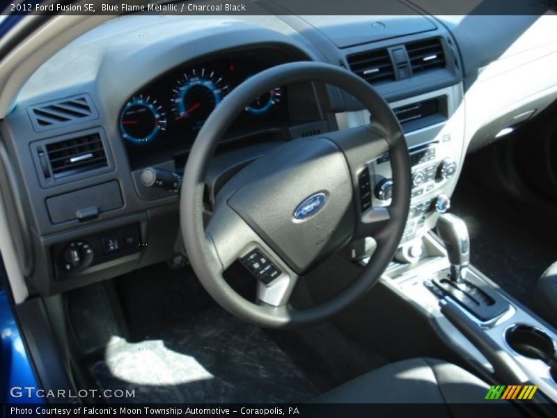 Blue Flame Metallic / Charcoal Black 2012 Ford Fusion SE