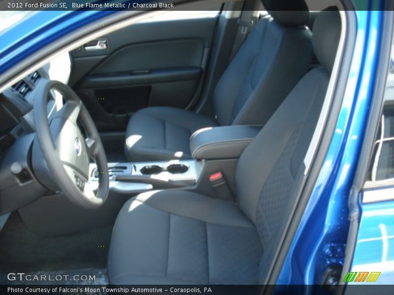 Blue Flame Metallic / Charcoal Black 2012 Ford Fusion SE