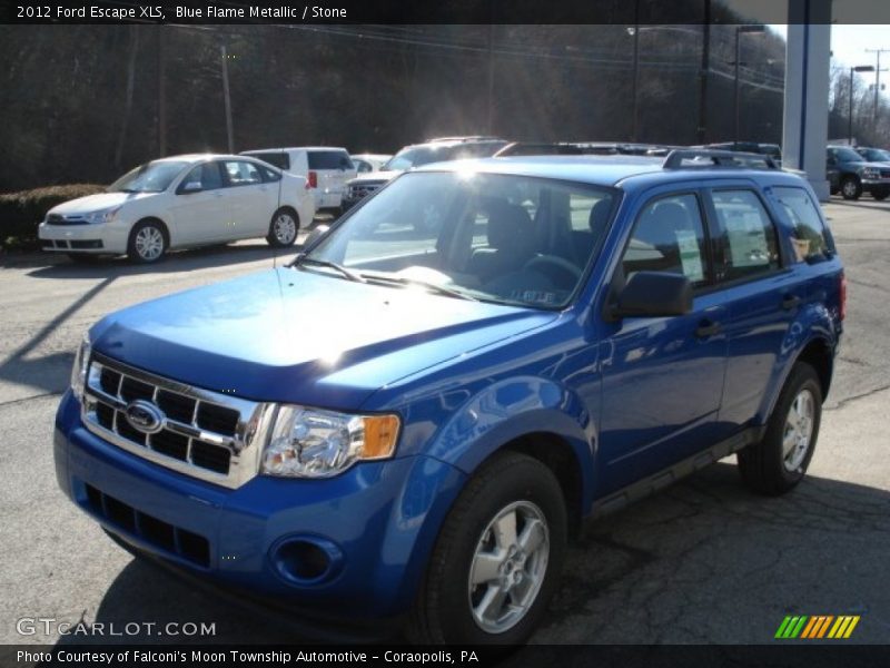 Blue Flame Metallic / Stone 2012 Ford Escape XLS