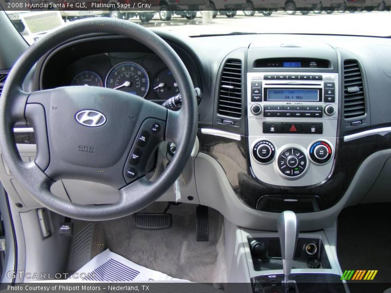 Platinum Sage / Gray 2008 Hyundai Santa Fe GLS