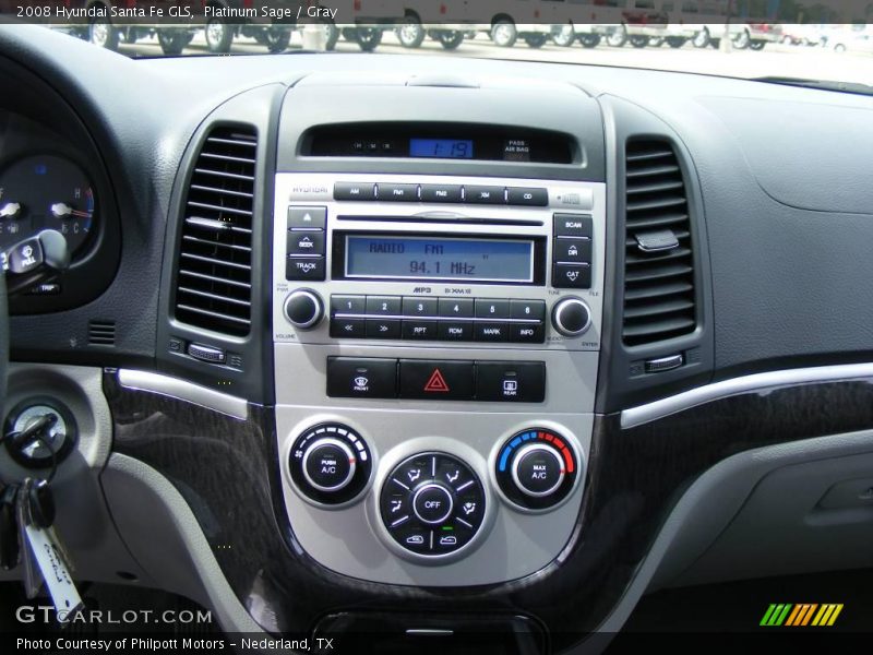 Platinum Sage / Gray 2008 Hyundai Santa Fe GLS