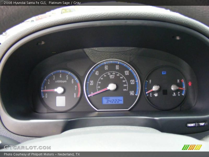 Platinum Sage / Gray 2008 Hyundai Santa Fe GLS