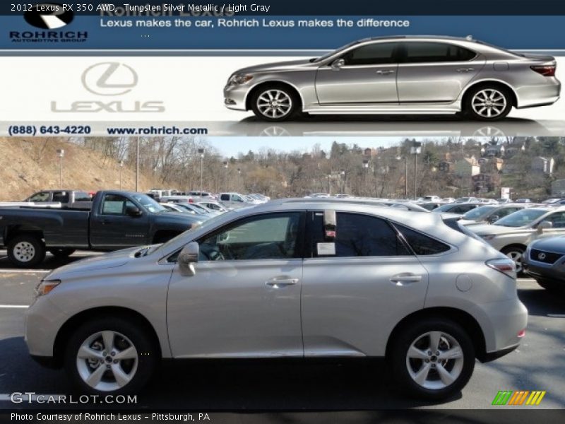 Tungsten Silver Metallic / Light Gray 2012 Lexus RX 350 AWD