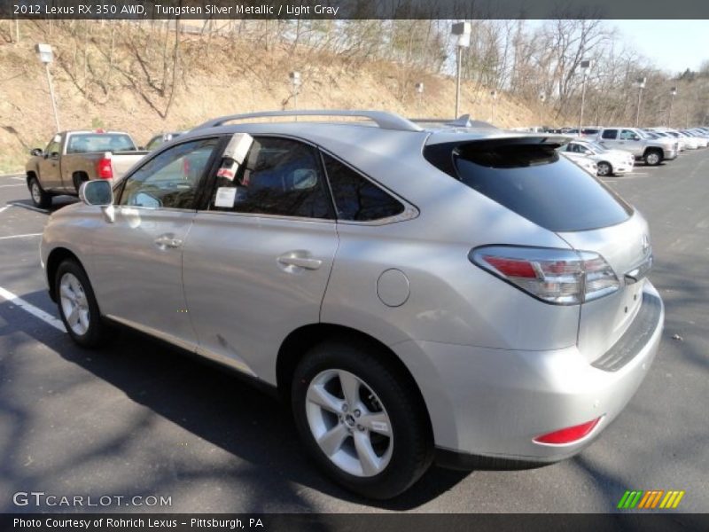 Tungsten Silver Metallic / Light Gray 2012 Lexus RX 350 AWD