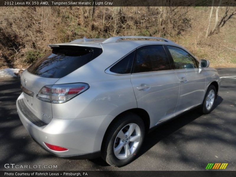 Tungsten Silver Metallic / Light Gray 2012 Lexus RX 350 AWD