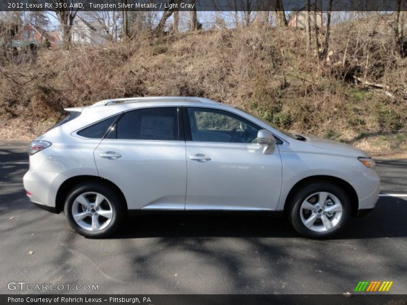 Tungsten Silver Metallic / Light Gray 2012 Lexus RX 350 AWD