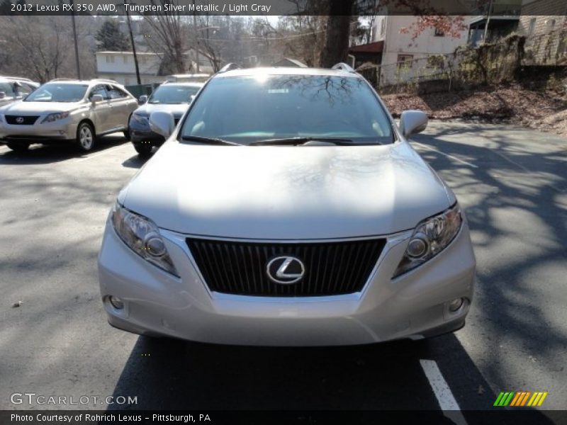 Tungsten Silver Metallic / Light Gray 2012 Lexus RX 350 AWD
