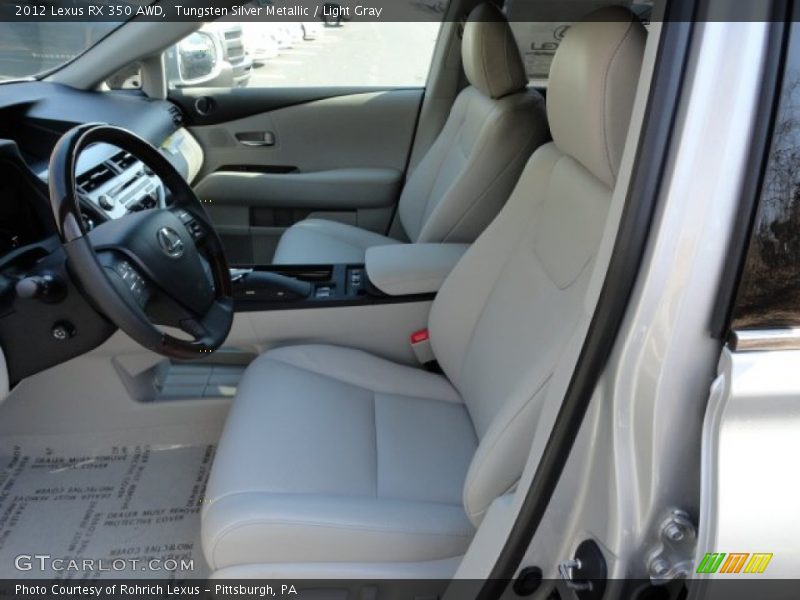 Tungsten Silver Metallic / Light Gray 2012 Lexus RX 350 AWD