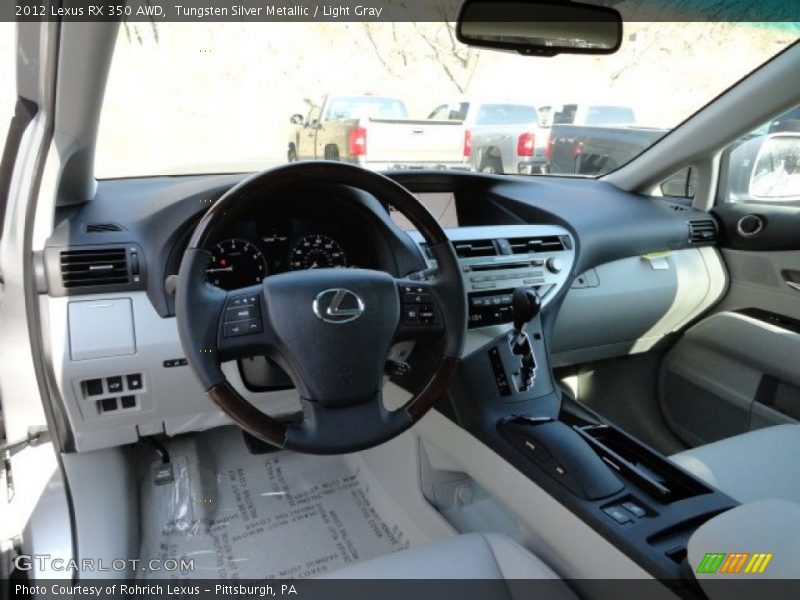 Tungsten Silver Metallic / Light Gray 2012 Lexus RX 350 AWD