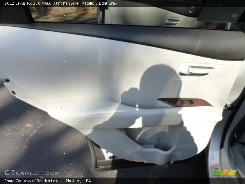 Tungsten Silver Metallic / Light Gray 2012 Lexus RX 350 AWD