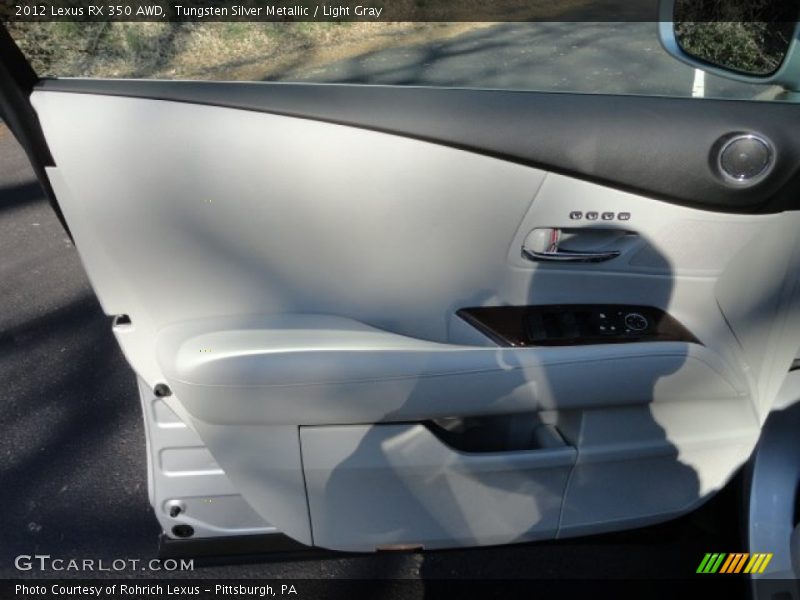 Tungsten Silver Metallic / Light Gray 2012 Lexus RX 350 AWD