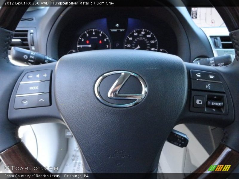 Tungsten Silver Metallic / Light Gray 2012 Lexus RX 350 AWD