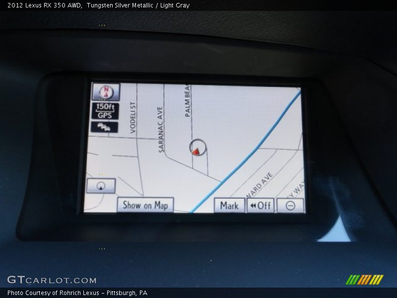 Tungsten Silver Metallic / Light Gray 2012 Lexus RX 350 AWD