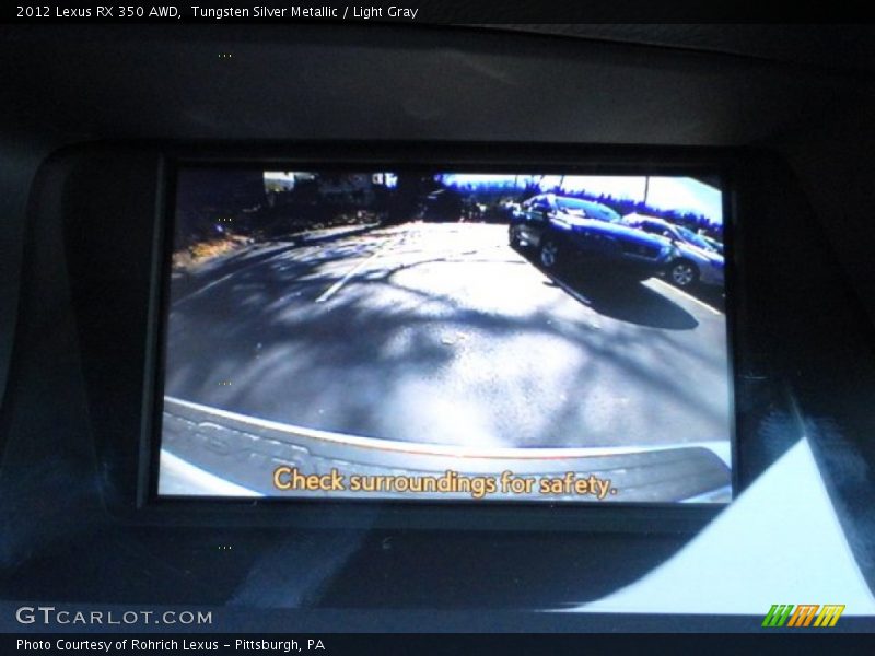 Tungsten Silver Metallic / Light Gray 2012 Lexus RX 350 AWD