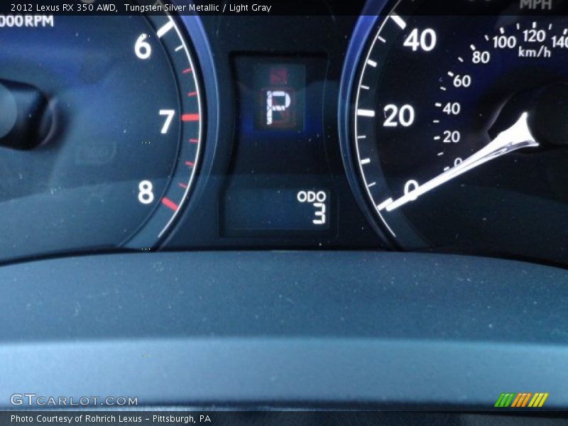 Tungsten Silver Metallic / Light Gray 2012 Lexus RX 350 AWD