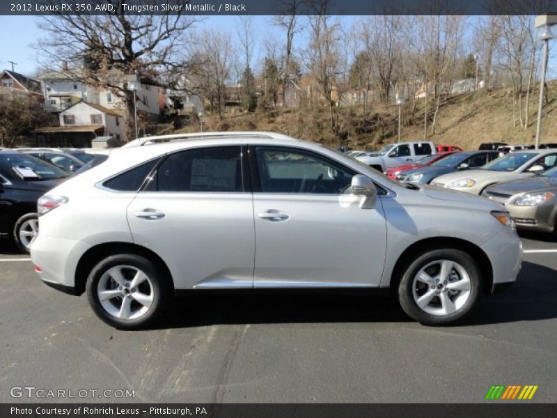 Tungsten Silver Metallic / Black 2012 Lexus RX 350 AWD