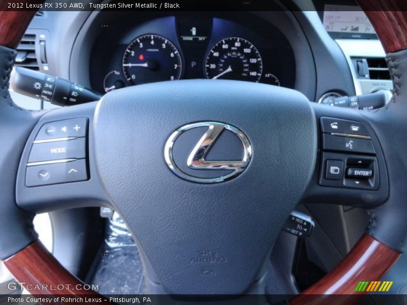 Tungsten Silver Metallic / Black 2012 Lexus RX 350 AWD