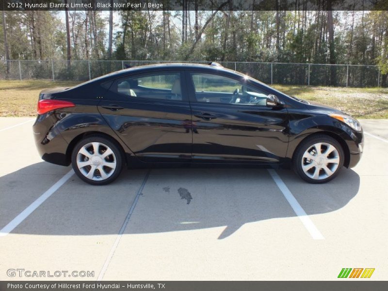 Black Noir Pearl / Beige 2012 Hyundai Elantra Limited