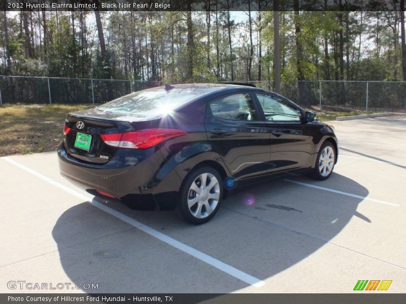 Black Noir Pearl / Beige 2012 Hyundai Elantra Limited