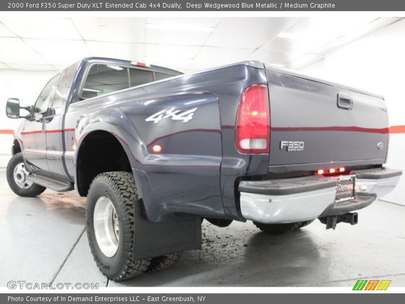 Deep Wedgewood Blue Metallic / Medium Graphite 2000 Ford F350 Super Duty XLT Extended Cab 4x4 Dually