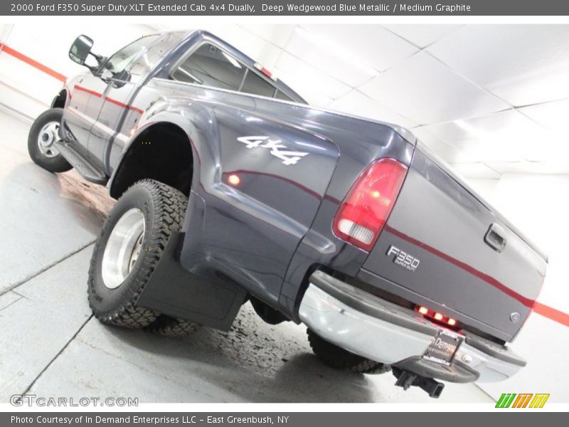Deep Wedgewood Blue Metallic / Medium Graphite 2000 Ford F350 Super Duty XLT Extended Cab 4x4 Dually