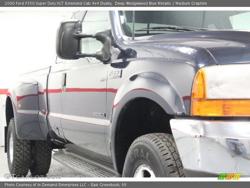 Deep Wedgewood Blue Metallic / Medium Graphite 2000 Ford F350 Super Duty XLT Extended Cab 4x4 Dually