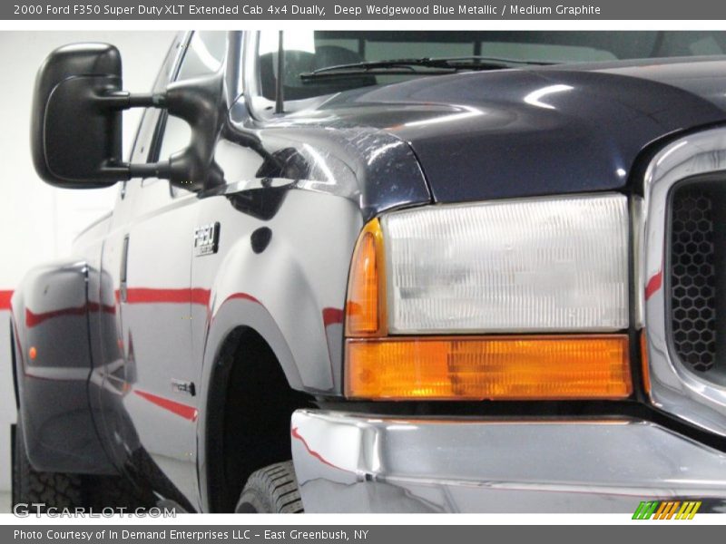 Deep Wedgewood Blue Metallic / Medium Graphite 2000 Ford F350 Super Duty XLT Extended Cab 4x4 Dually