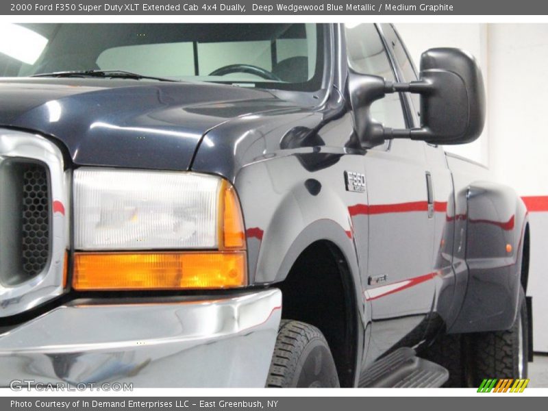 Deep Wedgewood Blue Metallic / Medium Graphite 2000 Ford F350 Super Duty XLT Extended Cab 4x4 Dually