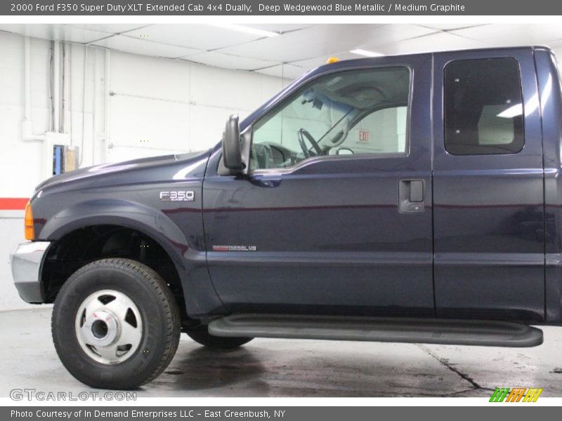 Deep Wedgewood Blue Metallic / Medium Graphite 2000 Ford F350 Super Duty XLT Extended Cab 4x4 Dually