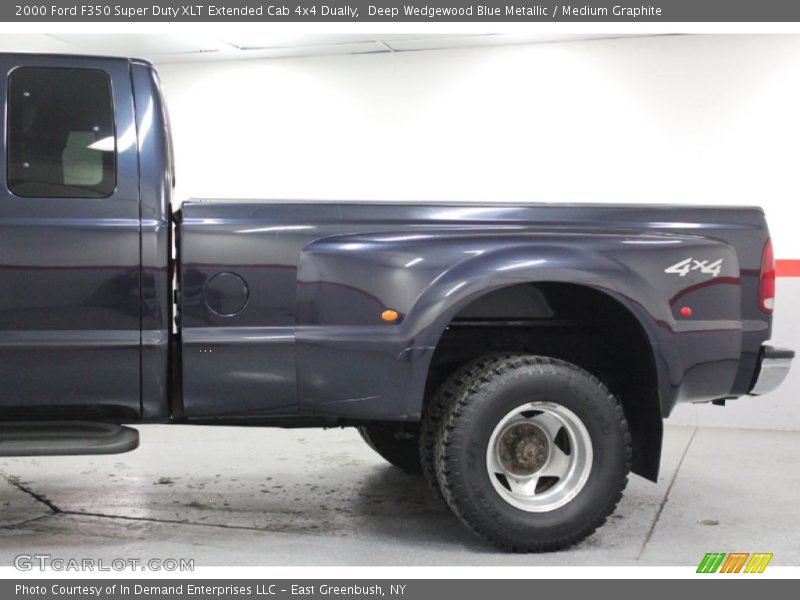 Deep Wedgewood Blue Metallic / Medium Graphite 2000 Ford F350 Super Duty XLT Extended Cab 4x4 Dually