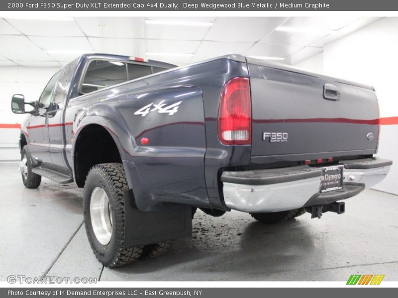 Deep Wedgewood Blue Metallic / Medium Graphite 2000 Ford F350 Super Duty XLT Extended Cab 4x4 Dually