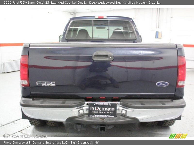 Deep Wedgewood Blue Metallic / Medium Graphite 2000 Ford F350 Super Duty XLT Extended Cab 4x4 Dually