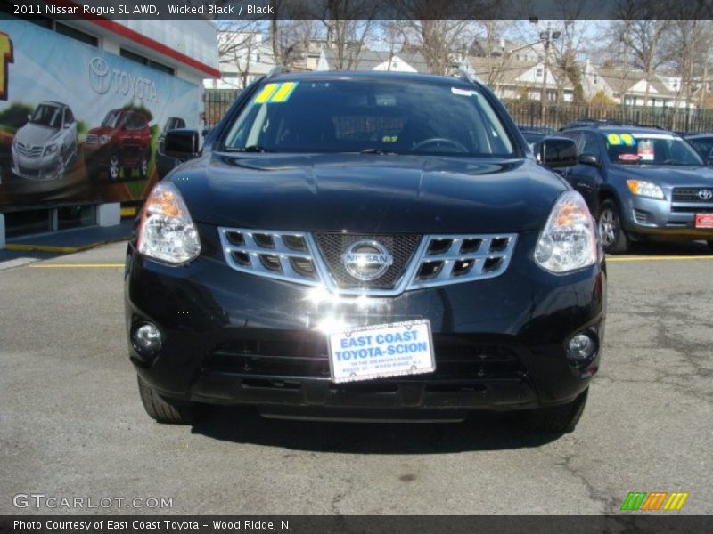Wicked Black / Black 2011 Nissan Rogue SL AWD