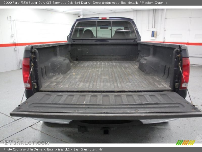Deep Wedgewood Blue Metallic / Medium Graphite 2000 Ford F350 Super Duty XLT Extended Cab 4x4 Dually