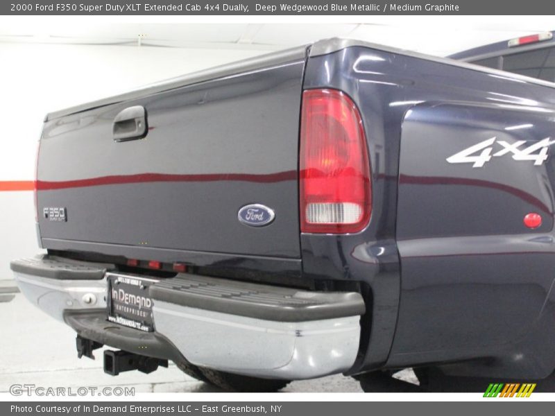 Deep Wedgewood Blue Metallic / Medium Graphite 2000 Ford F350 Super Duty XLT Extended Cab 4x4 Dually