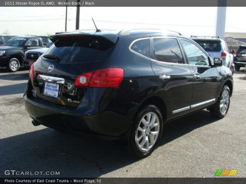 Wicked Black / Black 2011 Nissan Rogue SL AWD