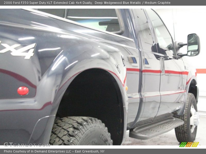 Deep Wedgewood Blue Metallic / Medium Graphite 2000 Ford F350 Super Duty XLT Extended Cab 4x4 Dually
