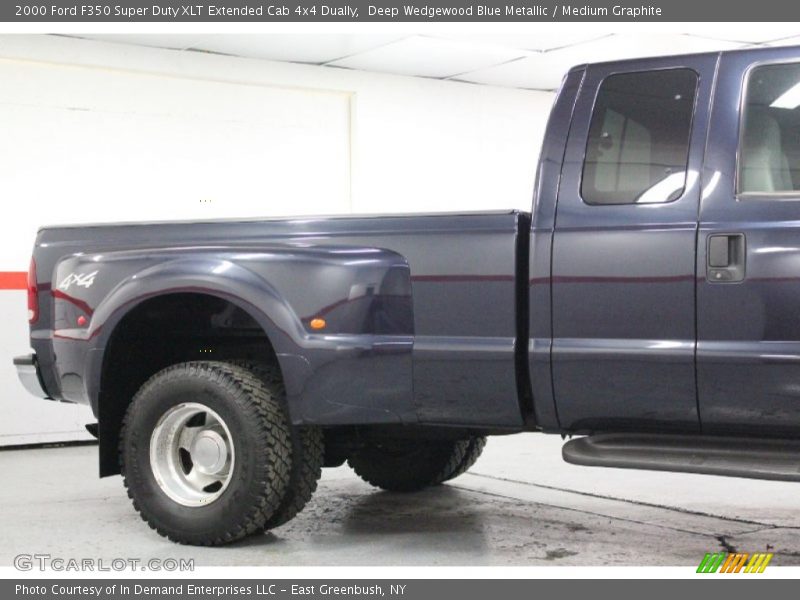 Deep Wedgewood Blue Metallic / Medium Graphite 2000 Ford F350 Super Duty XLT Extended Cab 4x4 Dually