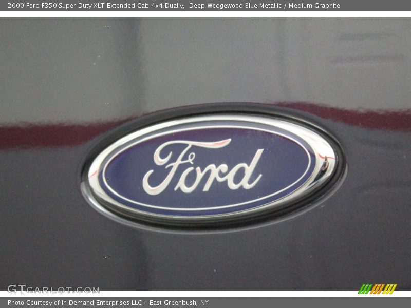 Deep Wedgewood Blue Metallic / Medium Graphite 2000 Ford F350 Super Duty XLT Extended Cab 4x4 Dually