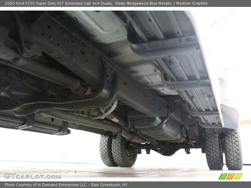 Deep Wedgewood Blue Metallic / Medium Graphite 2000 Ford F350 Super Duty XLT Extended Cab 4x4 Dually