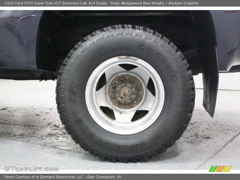 Deep Wedgewood Blue Metallic / Medium Graphite 2000 Ford F350 Super Duty XLT Extended Cab 4x4 Dually