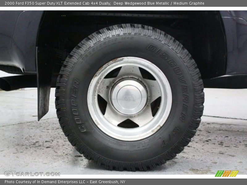 Deep Wedgewood Blue Metallic / Medium Graphite 2000 Ford F350 Super Duty XLT Extended Cab 4x4 Dually